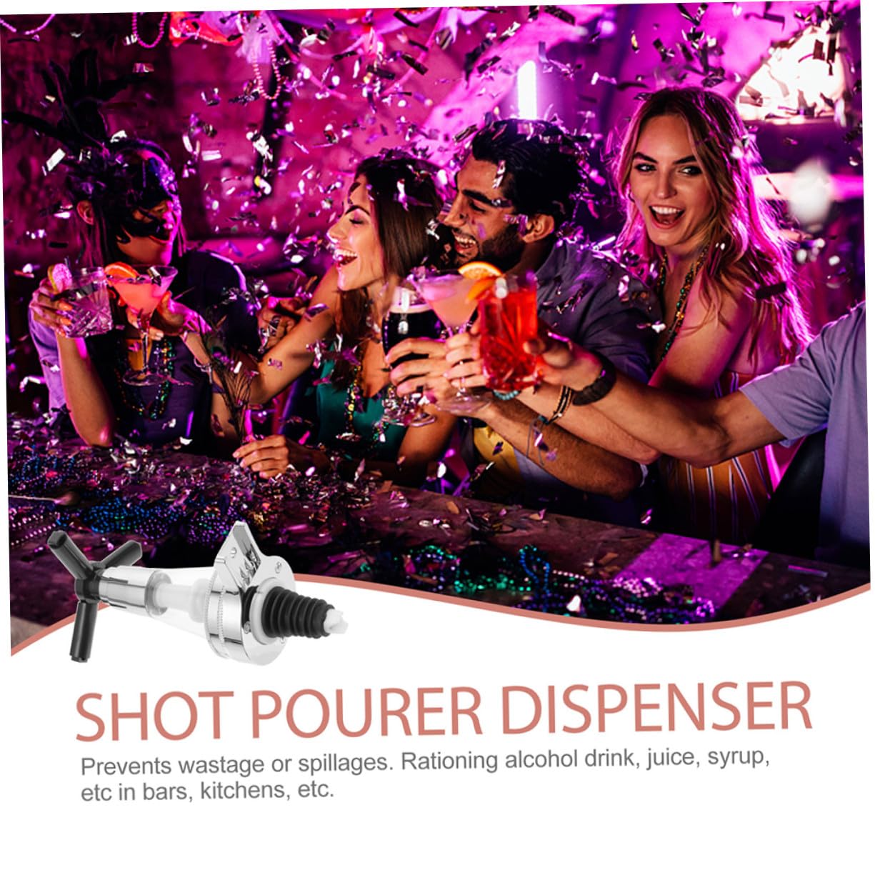 COLLBATH 3 Piezas Dispensador de Vino Colgante de Pared Dosificador de Bebidas con Bomba de Agua Diseño Ahorrador de Espacio para Fiestas y Bodas Material Plástico y Silicona Premium