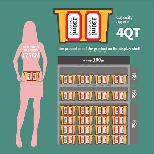 Miniatura 6 de Contenedores de almacenamiento pequeños de plástico negro transparente con tapas, 4 cuartos de galón, paquete de 6 cajas organizadoras apilables con