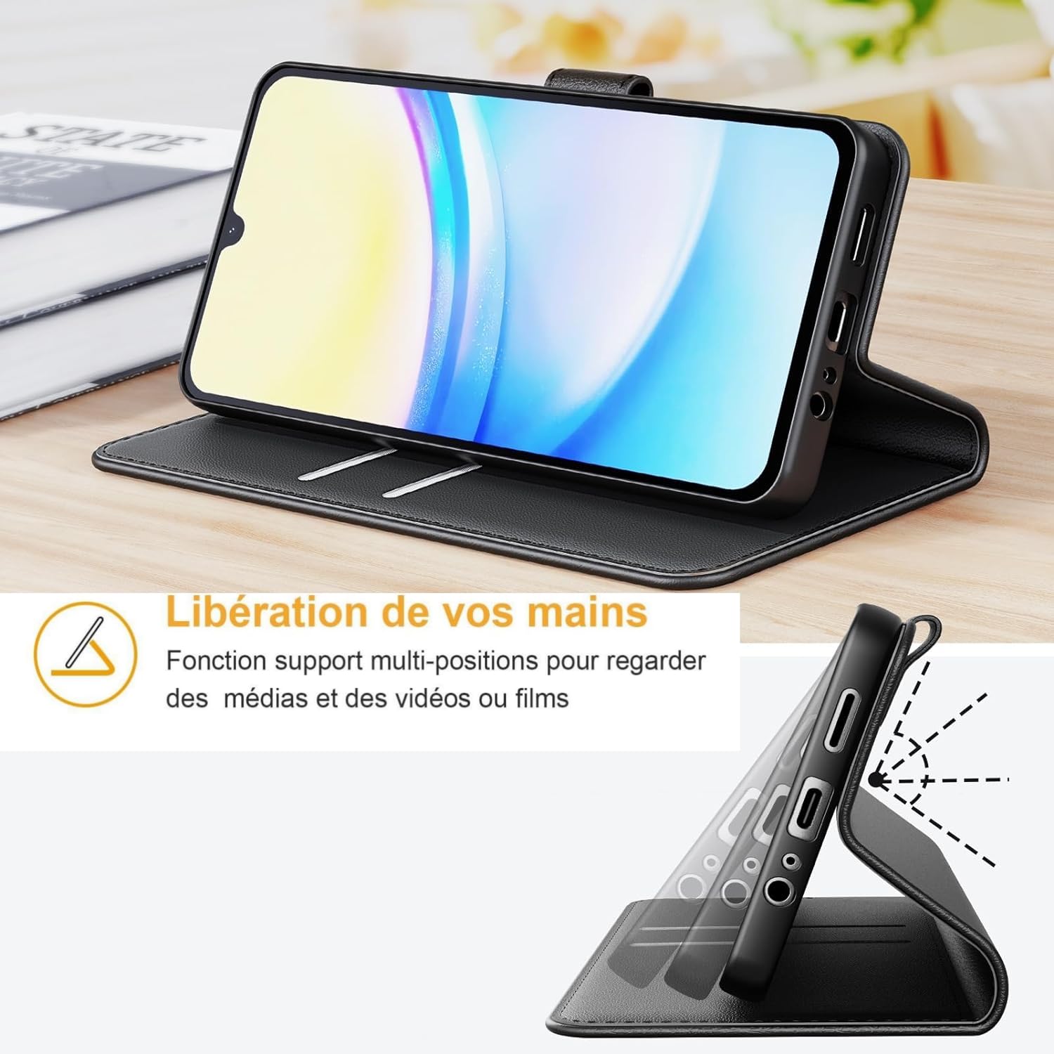 Jasonyu Cover per Honor Magic 7 Lite Flip Custodia in Pelle PU, Cover a Libro Portafoglio, Funzione Supporto, Magnetica, Slot Schede, TPU Bumper Caso Custodia (Marrone