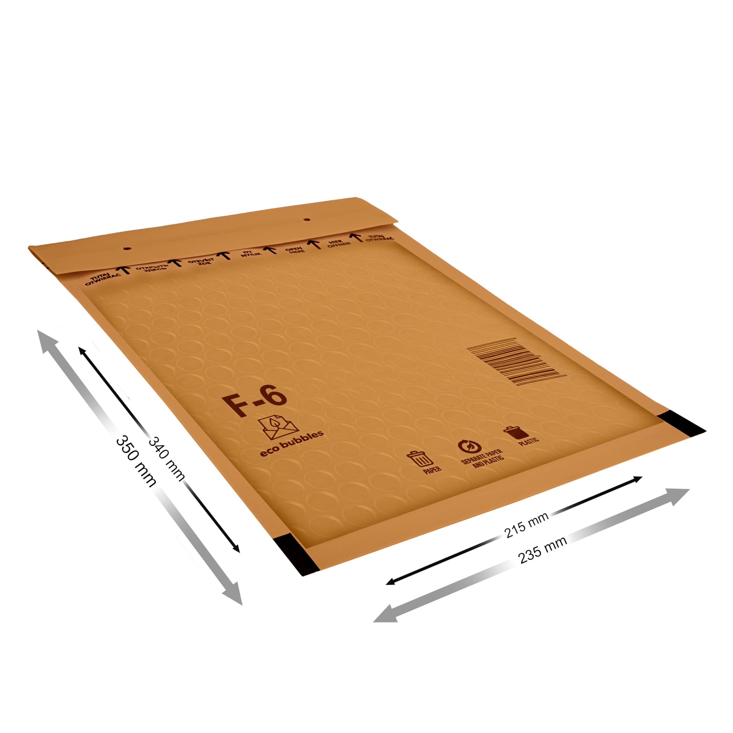 100 Versandtaschen Luftpolsterumschläge DIN A4 haftklebend Luftpolsterversandtaschen Luftpolstertaschen Gr. F/6 F6 braun (240mm x 350mm) Umschläge gepolstert Polsterumschlag Taschen