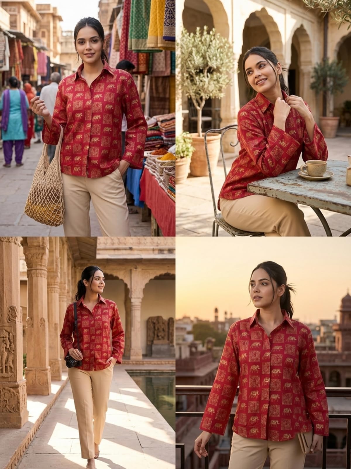 Leriya Fashion Damenhemden, Oversized Shirt für Damen, Westernhemd aus Rayon, bedruckt, lange Hemden, lockere Passform, lässig, langärmelig