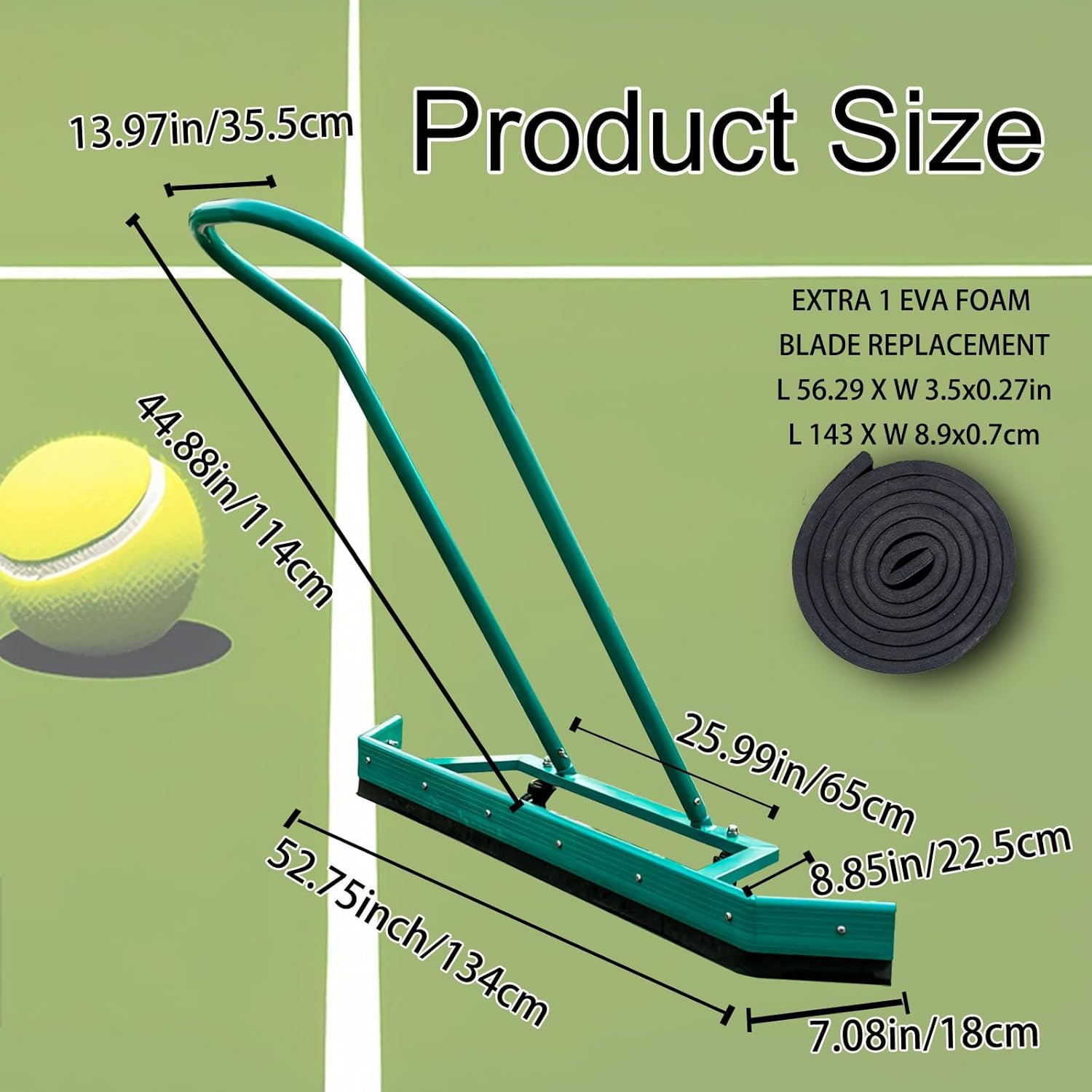 Port Tennis Court Squeegee Rain Shuttle for Sports Court Water Wiper Device Water Remover Stadium Dust Collector Wiper