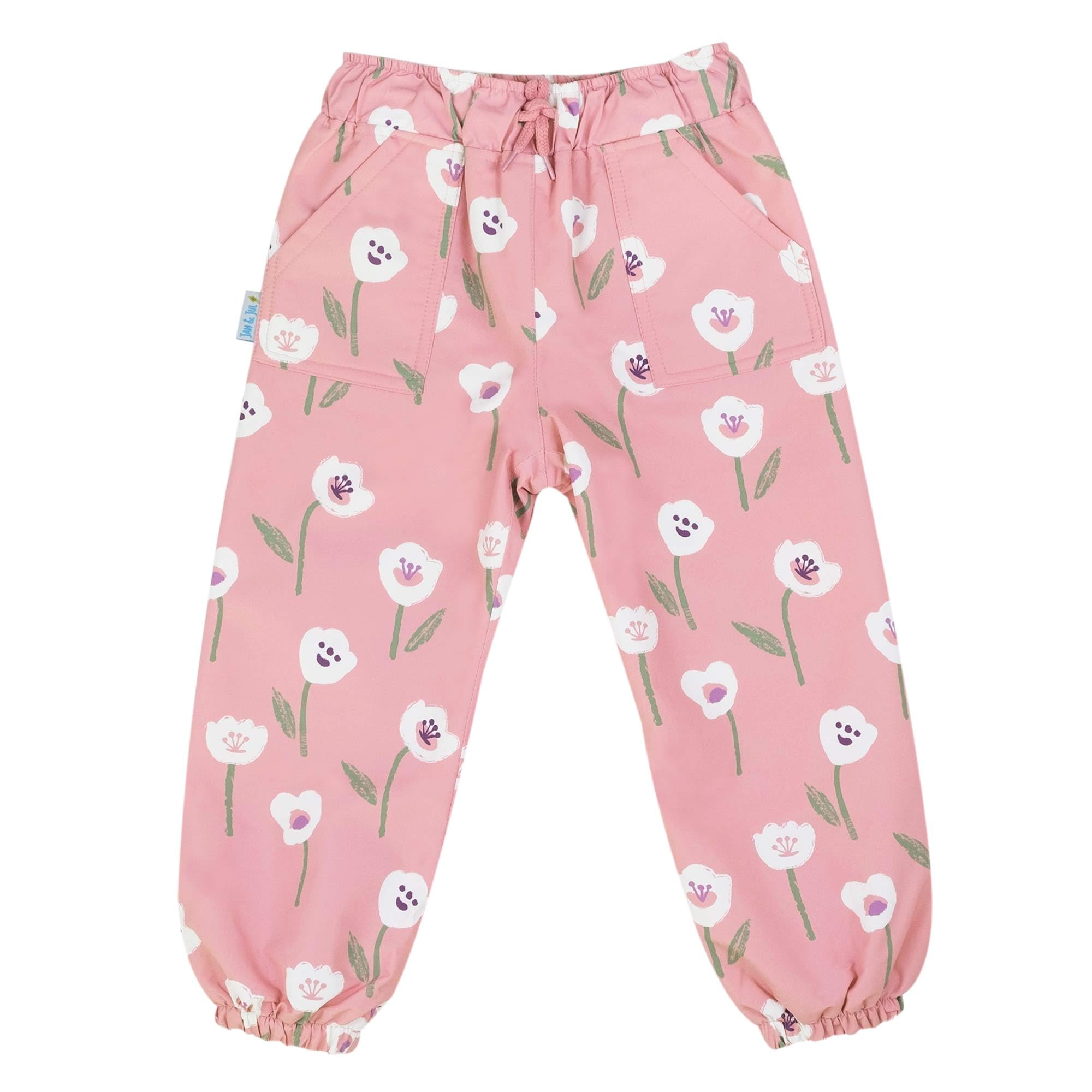 JAN &amp; JUL Girls' Puddle-Dry Rain Pants for Toddlers