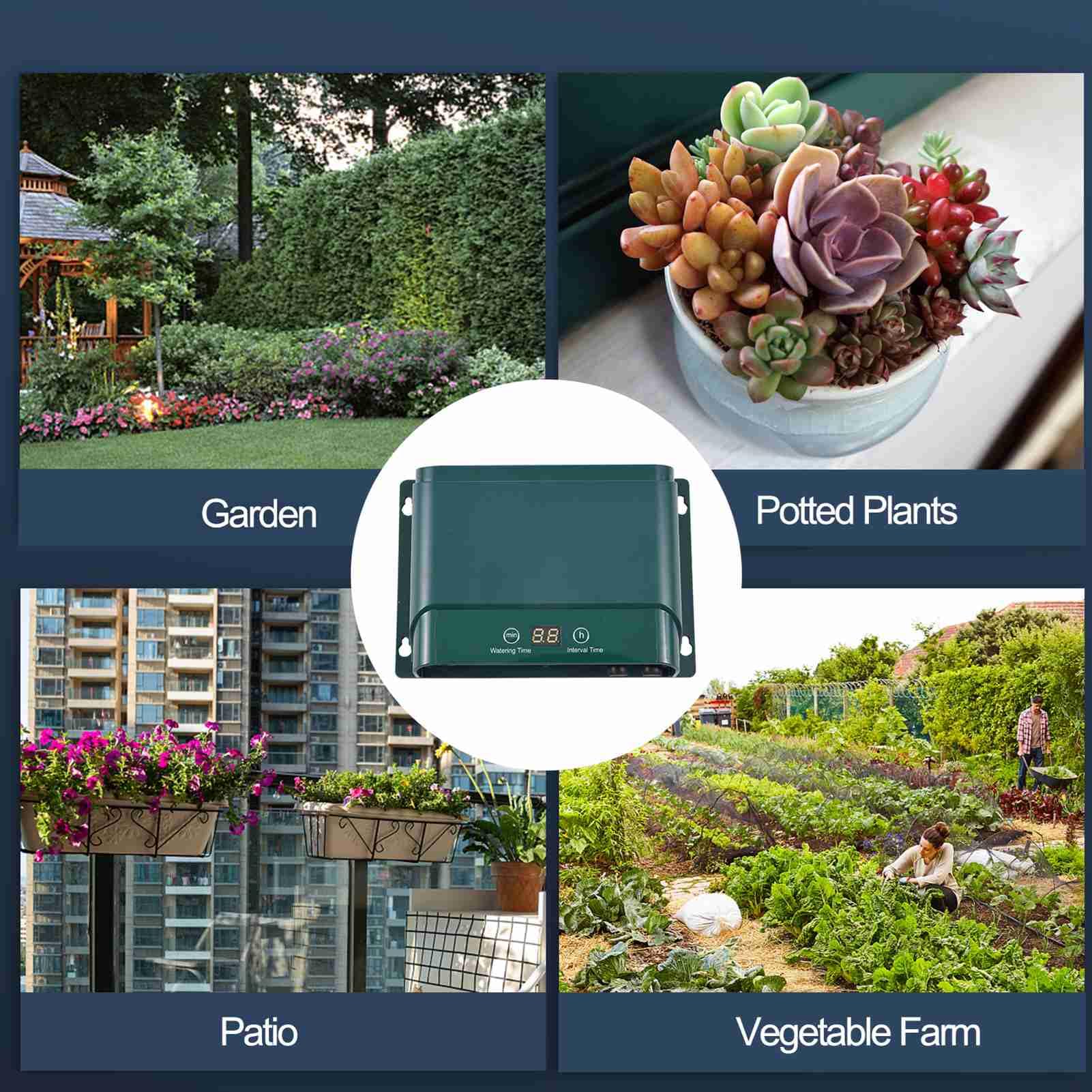 Kit di Irrigazione a Goccia Ad Energia Solare con 30 modalità di Irrigazione e 7 modalità Timer - Dispositivo Automatico Economico per Fiori e Giardini in Vaso