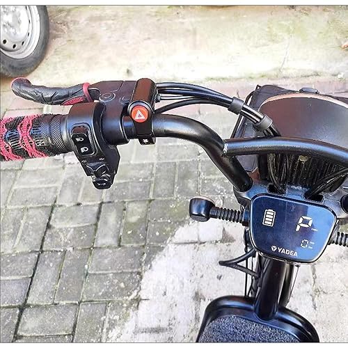 Miniatura 3 de Interruptor de luz de advertencia de montaje de barra de manillar de motocicleta de 78 "Interruptores de manillar de encendido y apagado con botón