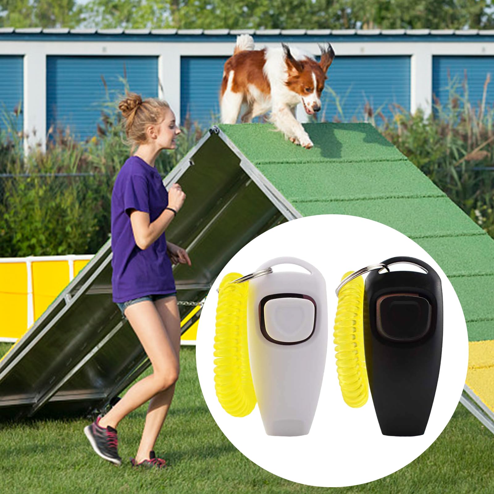 RUOJLING Clicker Per Addestramento Cani 2 Pezzi - Con Fischietto E Cinturino, Per Cani, Gatti, Uccelli - Foto 6