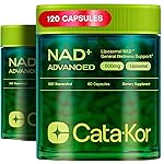 Cata-Kor Liposomal NAD Supplement with Resveratrol - NMN Supplement Alternative - 60-Day Supply - Third-Party Tested - 120 Capsules - Advanced NAD+ Resveratrol - Pack of 2