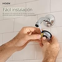 Vista 4 de Moen Engage Chrome Magnetix 2 en 1 Combo de ducha de lluvia con rociador de ducha de mano desmontable, con sistema de acoplamiento magnético, 26009