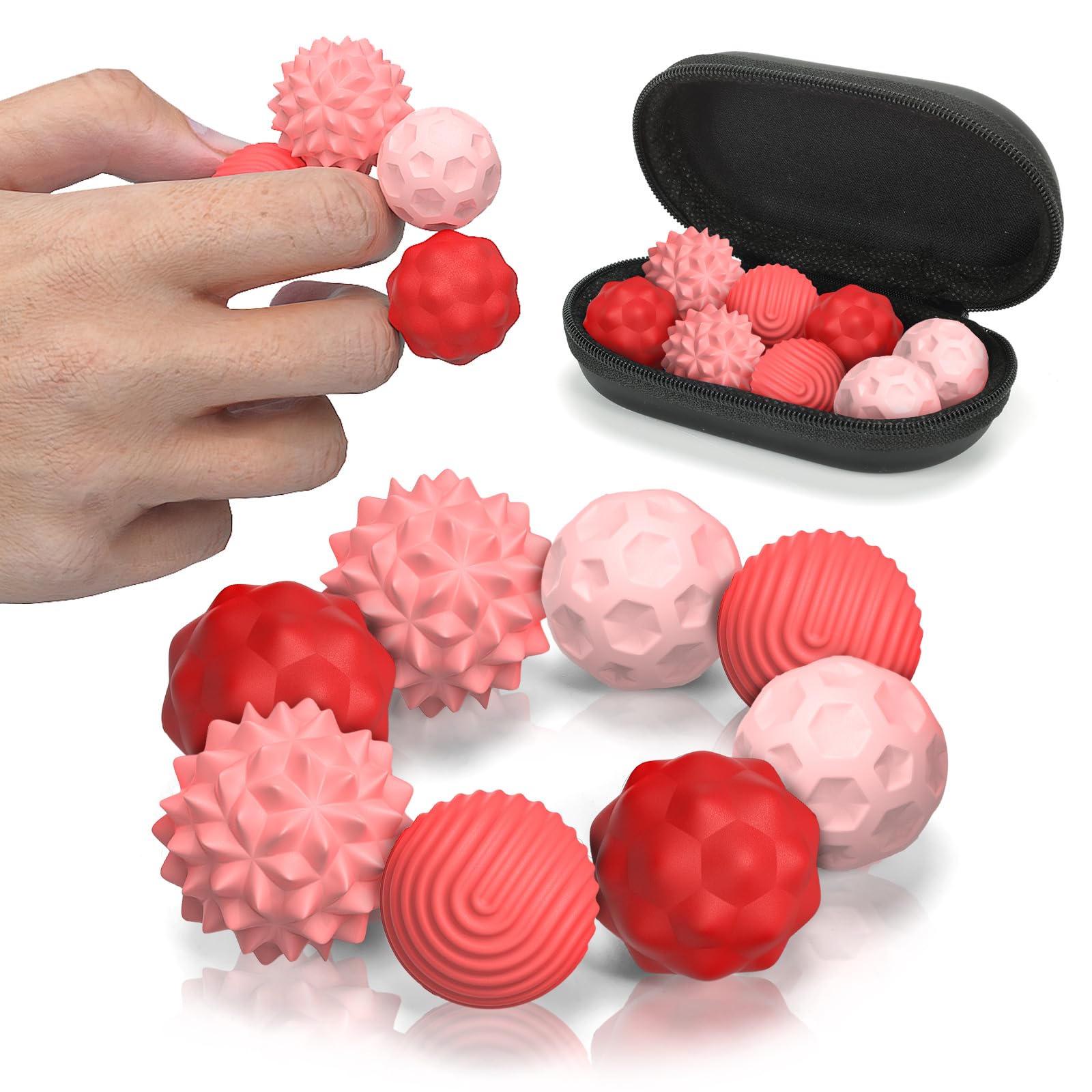 Magnetic Balls Fidget Toy Adults&Teens, 8pcs Sensory Attraction Stress Balls with Silicone Shell to Calm Restless Hands Anxious Mind, Magnet Sensory Fidget Ball, Stocking Stuffers for Women Teen Gifts