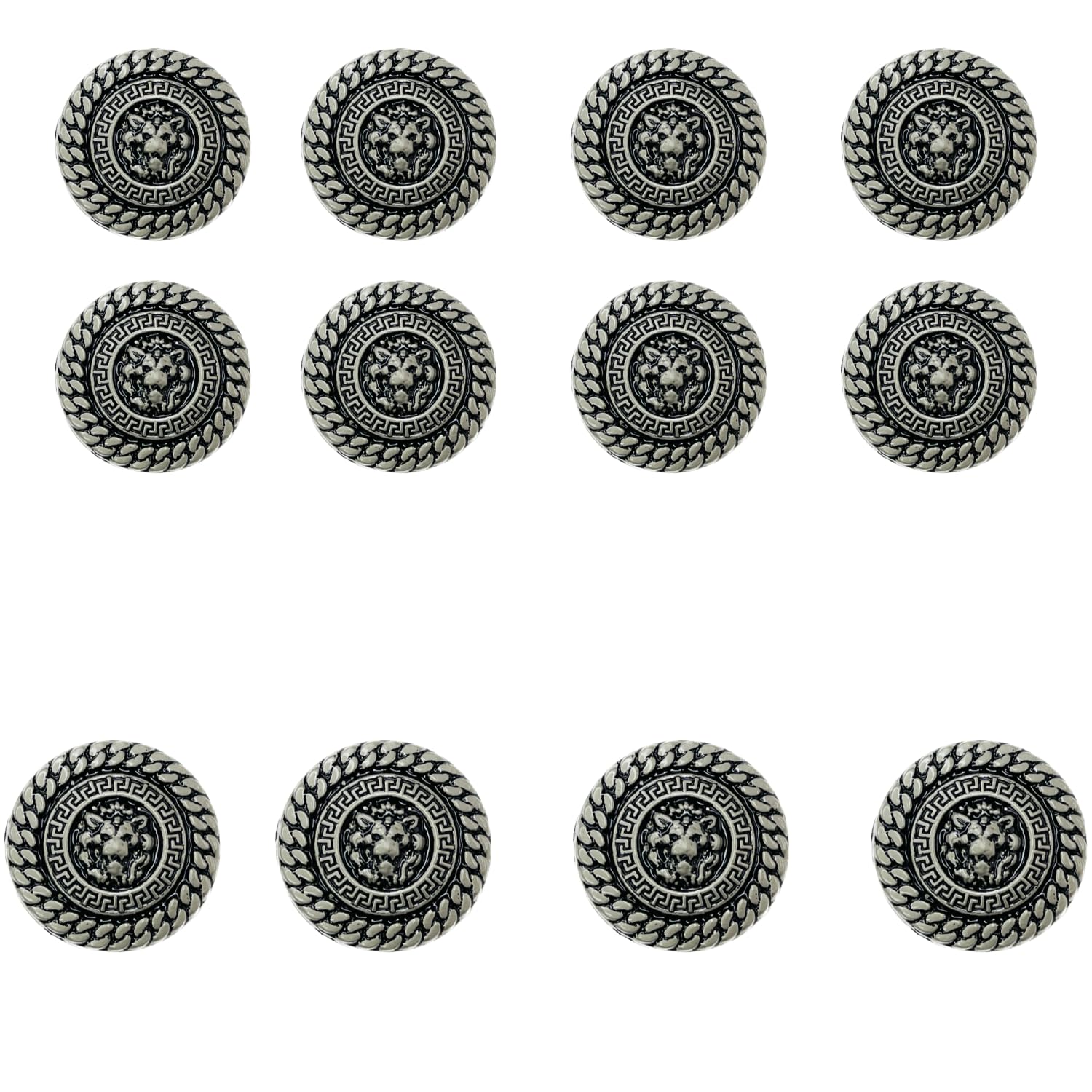 Ani Accessories Antique 3D Lion Suit Button Metal Shank for Coat Blazer Suit, Sherwani, and Bandhgala Indian Dresses Sports Coat Uniform Jacket 8 Small Button 4 Big Button-image-25