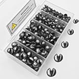 100/150Pcs Split Shot Fishing Weights – Premium Removable Fishing Sinkers,5/6 Sizes Assortment (0.02oz–0.14oz) for Freshwater & Saltwater Fishing