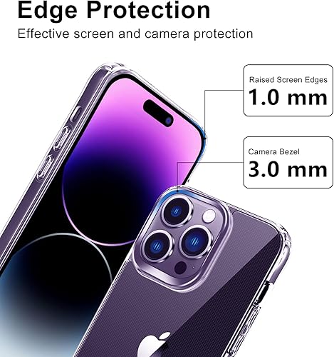 Miniatura 7 de Andii Funda 5 en 1 para iPhone 14 Pro Max con 2 protectores de pantalla de vidrio templado y 2 protectores de lente de cámara protección de grado