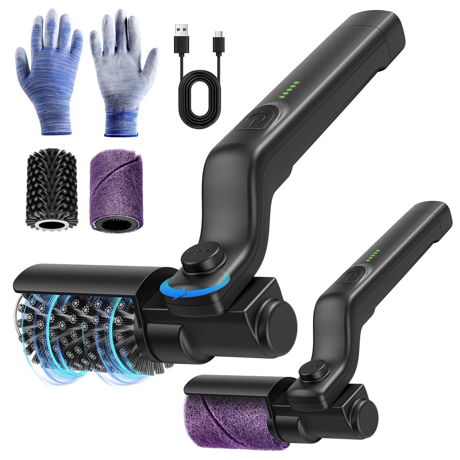 Photo 1 of Electric Grill Brush Rechargeable, 3 Powerful Speed BBQ Grill Brush for Outdoor Grill, 180° Adjustable, Stainless Steel Rotary Brush Head, Automatic Grill Cleaning Brush for Camping Outdoor Grill