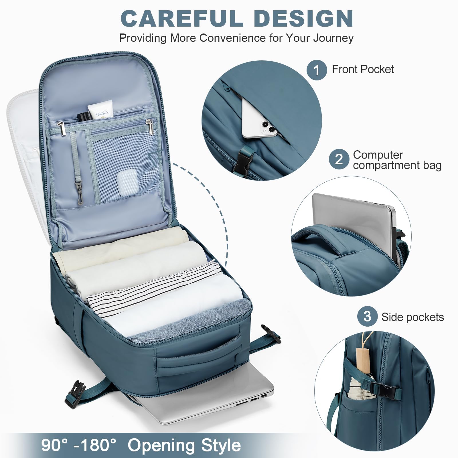 SZLX Zaino Ryanair 40x30x20 Sottovuoto con Pompa Zaino Ryanair 40x20x25 Donna Zaino da Viaggio Wizzair Bagaglio a Mano Uomo per Laptop da 14 Pollici Borse da Cabina 45x36x20 Easyjet con Porta Scarpe