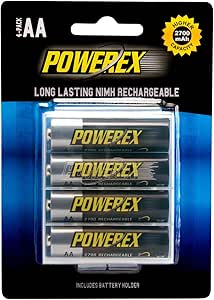 Powerex MHRAA4 AA 2700mAh 4-Pack Rechargeable Batteries