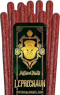 Mythical Meats Humanoid Flavor Leprechaun 12-Pack Snack Sticks – Venison Fire and Beef – Dried & Dehydrated Meats Seasoned to Perfection – High Protein Snacks