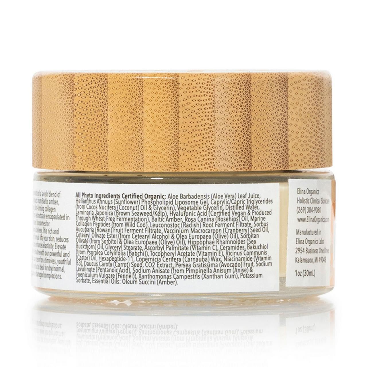 Amber Collagen Cream, 1oz – Nourishing Face Moisturizer with Marine Collagen, Hyaluronic Acid, Rosehip & Sea Buckthorn Oils – Firming Anti-Aging Cream with Natural Baltic Amber Extract - Image 4