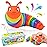 Cevioce Fidget Slug Toy, Sensory Slug Fidget Toys for Kids & Adults, 1 PC Autism Sensory Toys for Autistic Children Toddlers, Toddler Toys - 3 4 5 6 7 8+ Year Old Girl Boy Birthday Gifts F