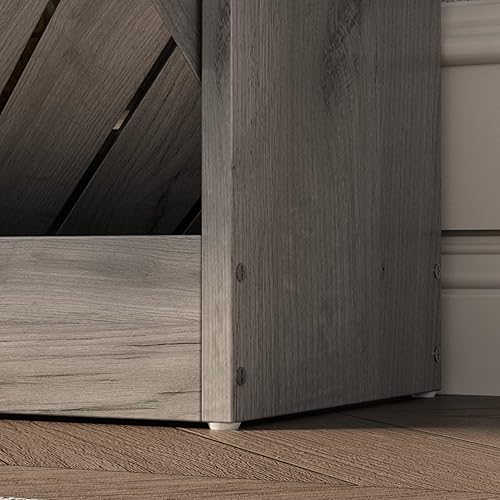 Miniatura 5 de Hitow Armario de almacenamiento de zapatos, armario estrecho para zapatos con 3 cajones y puertas de persiana, zapatero independiente para entrada