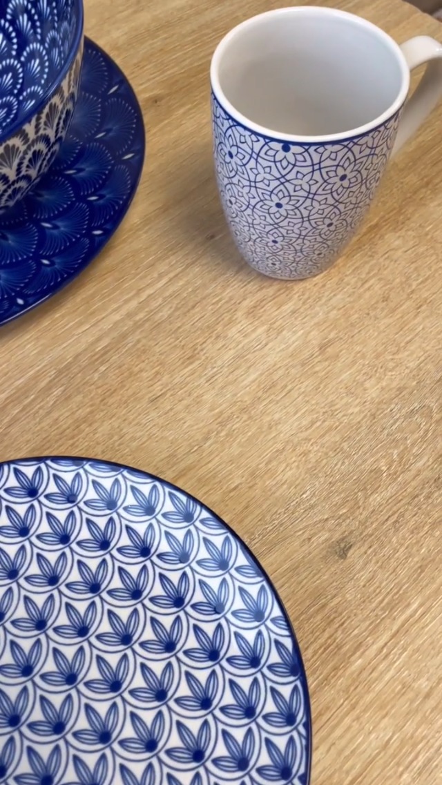 Lot De 6 Assiettes Creuses En Verre Bleu Albâtre - Diamètre 23 Cm, Hauteur 5 Cm, Pour Soupes, Pâtes, Plats En Sauce