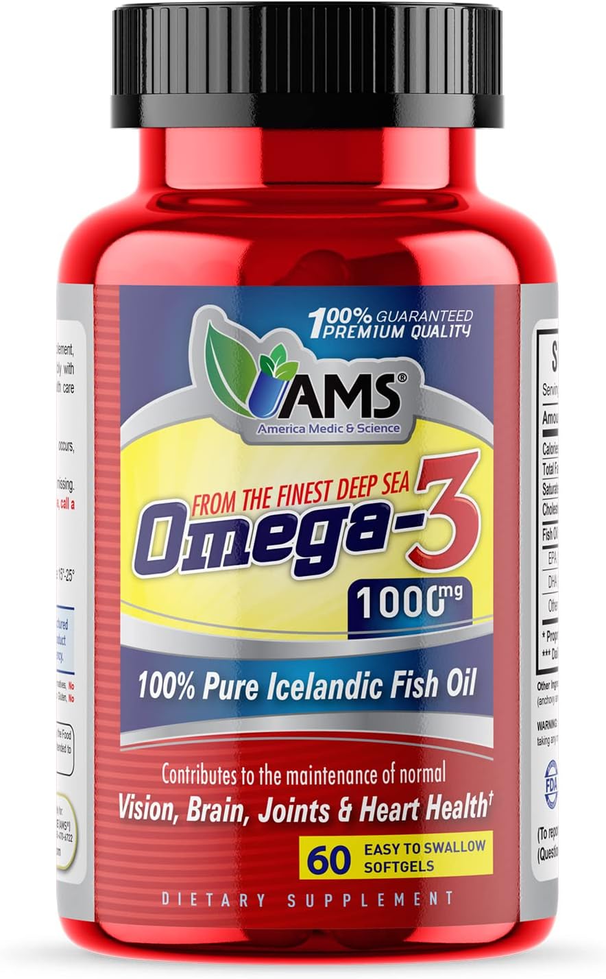 America Medic & Science Ams Omega 3 1000mg 60softgels