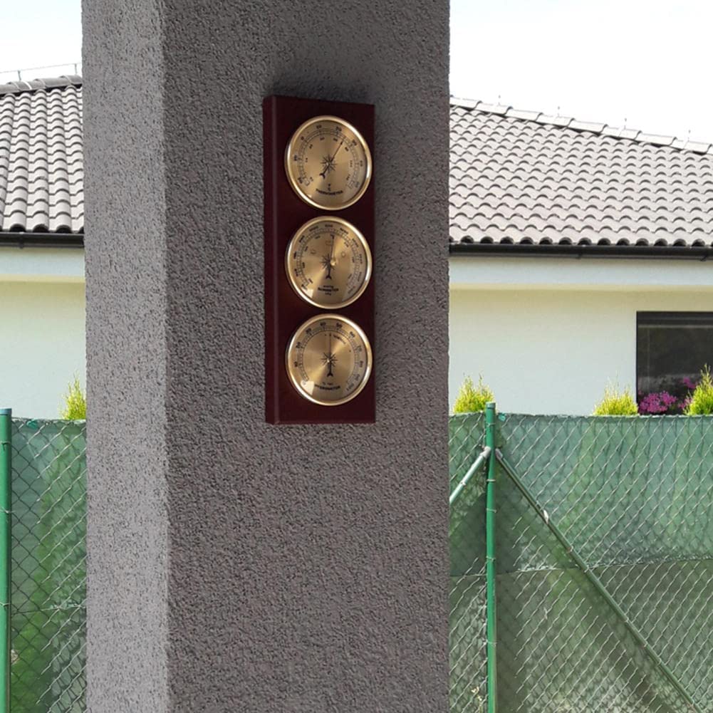 Barometr, tradycyjny barometr, analogowa stacja pogodowa, barometr 3 w 1, higrometr