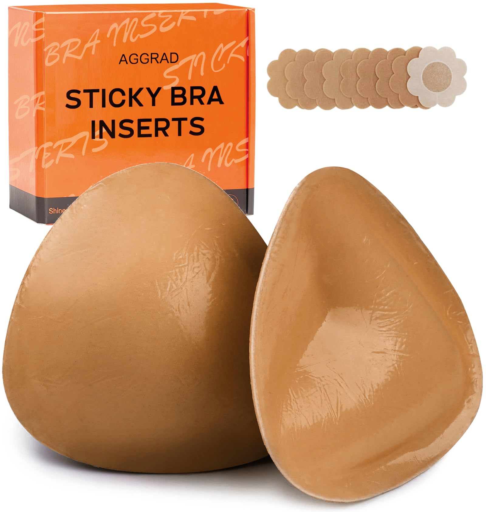 Double-Sided Sticky Bra Pads Inserts Ultra Instant Volume Push up Stick on Bra for Women Swimsuit Bikini Dresses