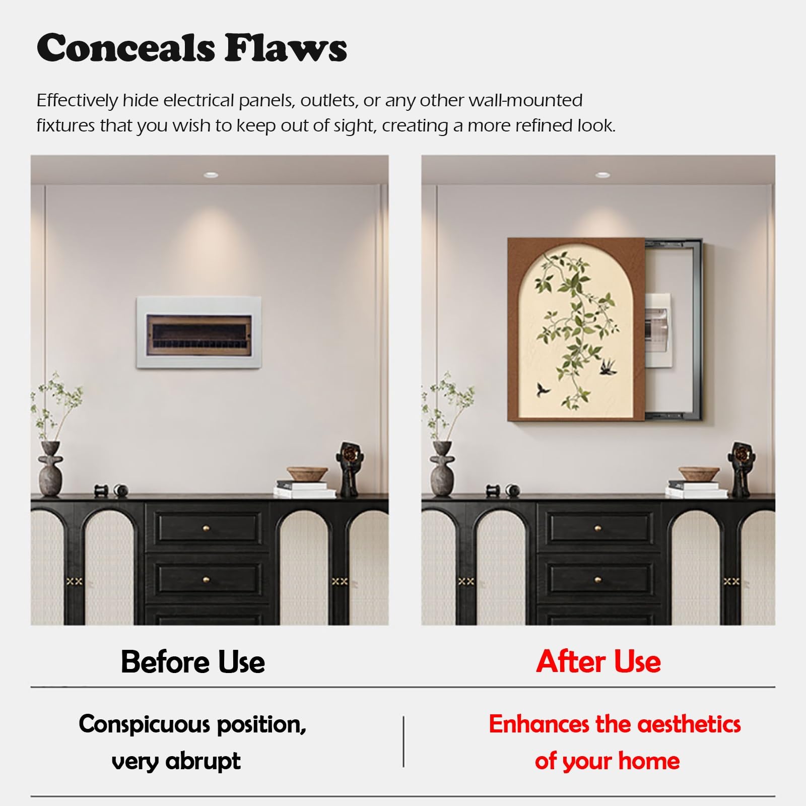 Amazon.com: electrical panel cover Hide Electrical Panel Box Cover