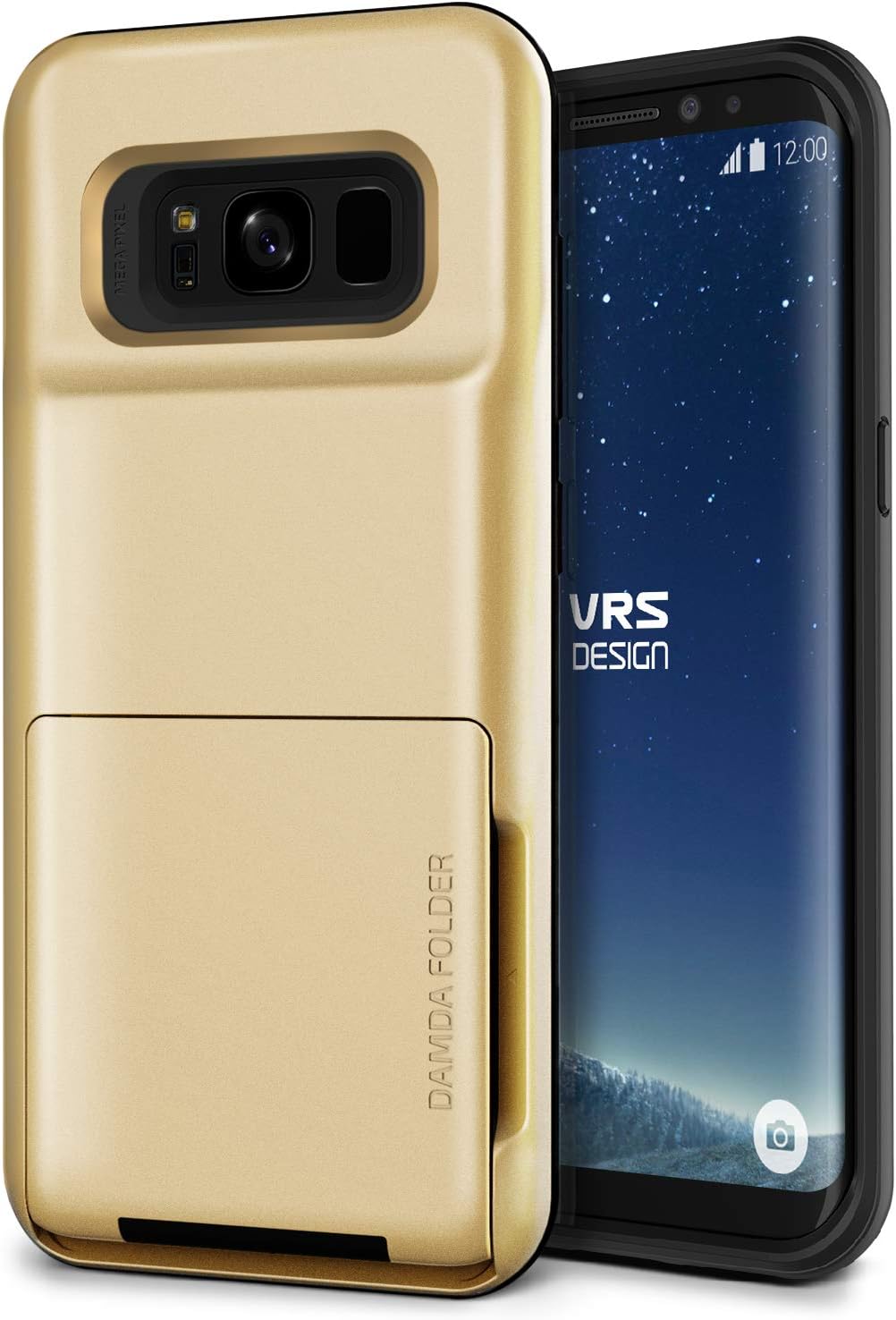 Exclusive Discount 90% Price Samsung Galaxy S8 VRS Design [Damda Folder] Card Wallet Case Blue Coral