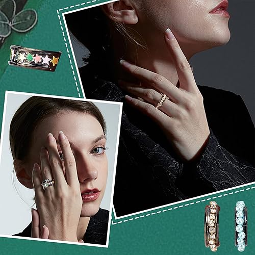 Miniatura 7 de UNICRAFTALE Anillo de acero inoxidable con núcleo en blanco, ajuste de anillo de dedo en blanco para incrustaciones, anillo de dedo ranurado, anillo