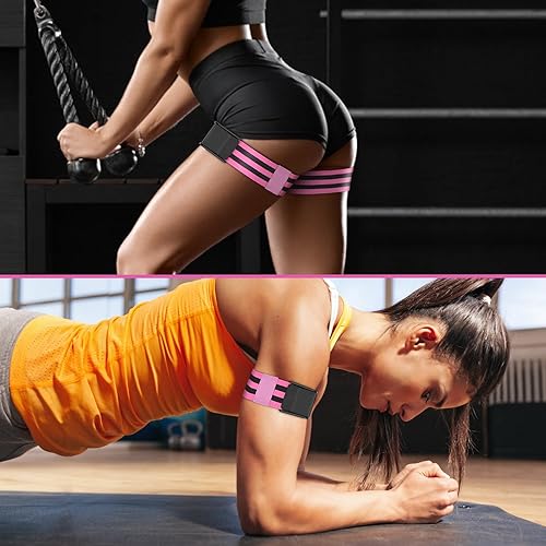 Miniatura 4 de ROSYQUARZ Booty Bands, Blood Flow Restriction Bands for WomenMen, Adjustable BFR Training Bands for Glutes & Hip Building, Occlusion Resistance