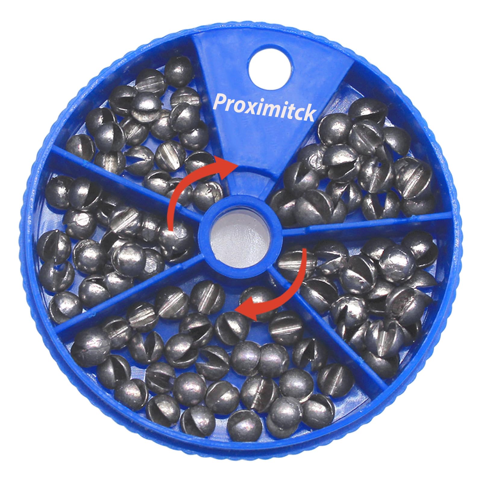 Fishing Weights Sinkers 200PCS/105PCS Round Split Shot Sinker Set - 5 Sizes Lead Weights Removable for Versatile Fishing Purposes