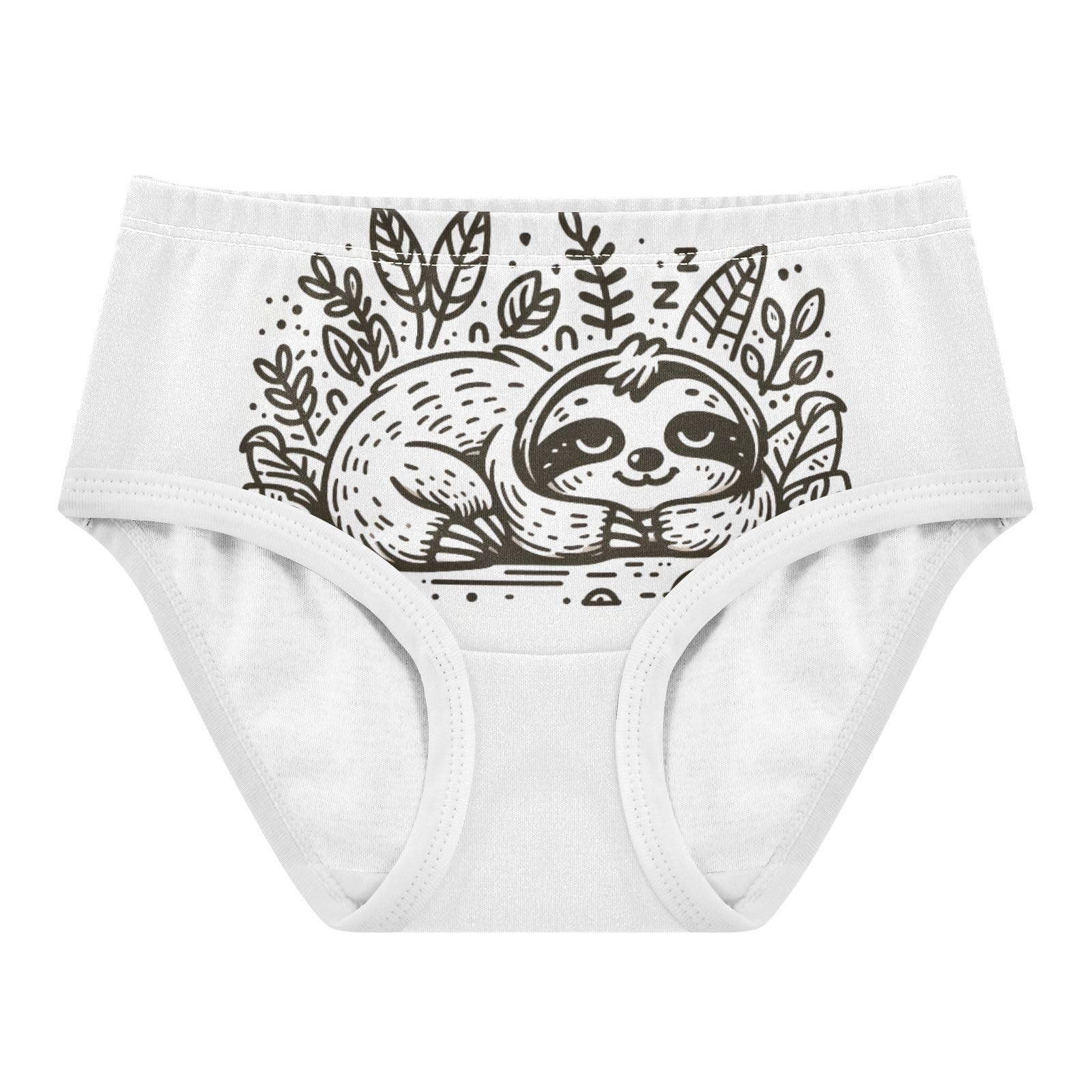 ALAZA Toddler Girls Cotton Hipster Underwear Soft Sloth Sleeping 2 Pack 2T