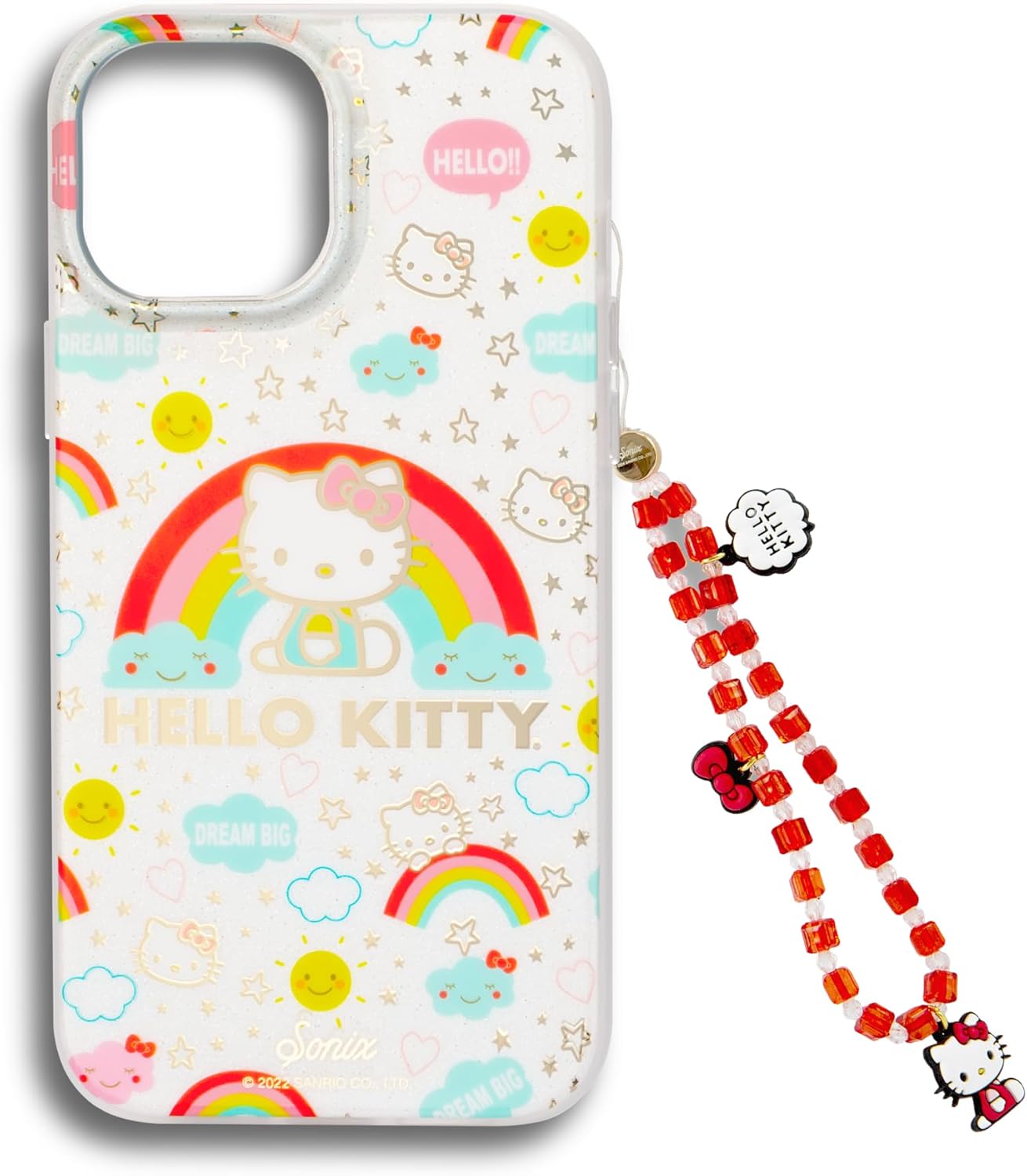 Sonix x Sanrio Case + Phone Wristlet with Charms (Hello Kitty) for iPhone 14 Pro Max | Cosmic Hello Kitty