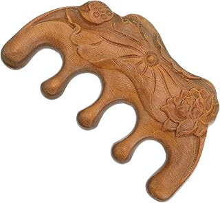 Beaupretty Cabeça Meridian Massagem Pente de Madeira Pente Largo Do Dente Pente de Cabelo Pentes de Cabelo Cuidar Handheld Cabeça Estática Ferramenta Raspagem Massagem No Couro Cabeludo