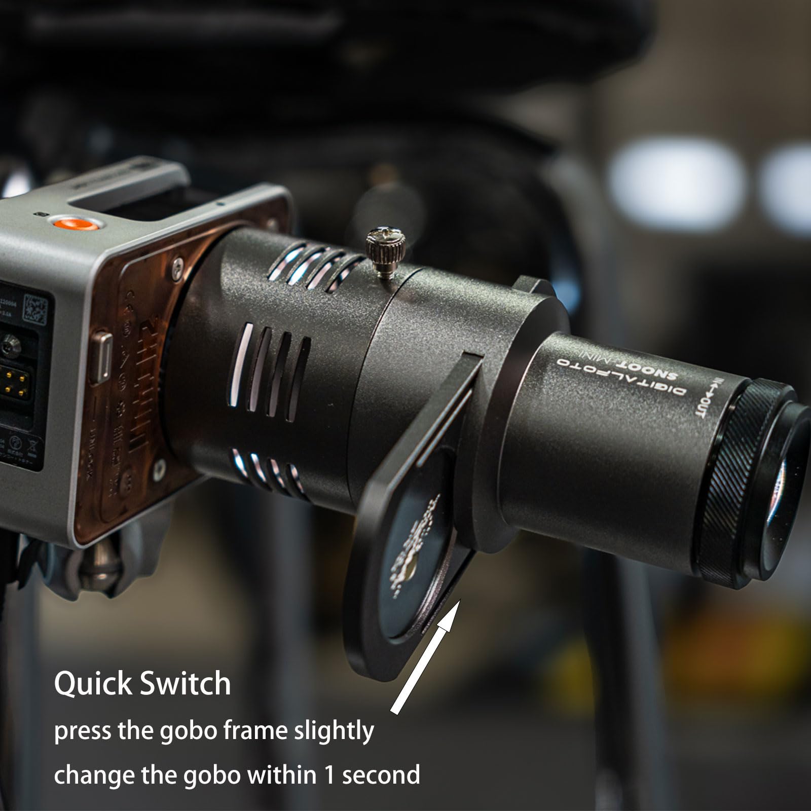 DF DIGITALFOTO Mini Snoot Ottico, Mini Attacco di Proiezione Snoot con Supporto Zhiyun/Smallrig,19 Gobo, Telaio Magnetico Gobo,Compatibile con ZHIYUN CINEPEER CX100, SmallRig RC60B, COLBOR Wonder W100