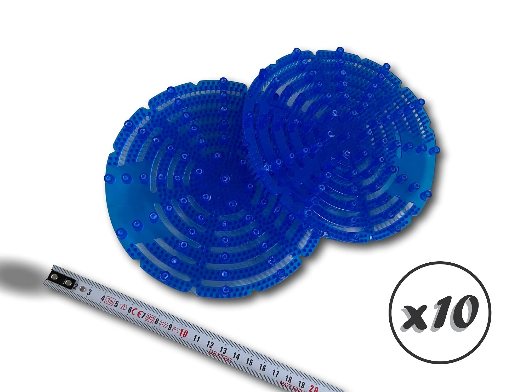 Zestaw 2 ekranów do pisuarów antysplash | Zestaw 10 | Ø 17 cm | Ocean fresh | odświeżacz powietrza | Antybakteryjny | Łagwy niebieski | Filtr | Pasuje do wszystkich pisuarów | Hotel restauracja | Kibros URISPLBLPx10