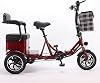 Adult Tricycle 3 Wheel Cruiser Bike Bicycle Manpower Pedal for Elderly Trike Beach Cruiser Assist Folding Bicycle Back Seat with Rare Shopping Basket Height Adjustable for Recreational Shopping Men