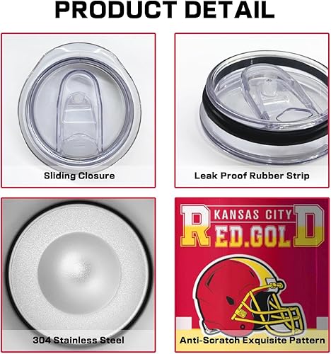 Miniatura 9 de Dallas Football City - Vaso de acero inoxidable de 20 onzas con tapa y pajilla, para los fanáticos del fútbol, para hombres y mujeres, regalo, vaso