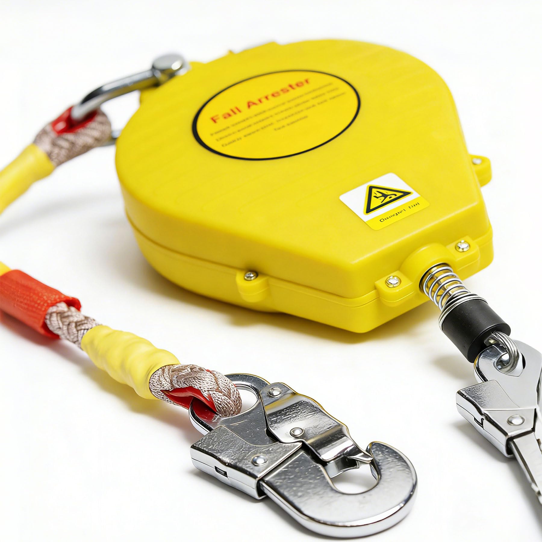 Dispositivo Anticaidas Retráctil 3-20m, Línea de Vida Retráctil Portátil | Anticaidas Retractil Seguridad con Gancho Autoblocante, 150KG Equipos Anticaída Retractil para Trabajos Aéreos