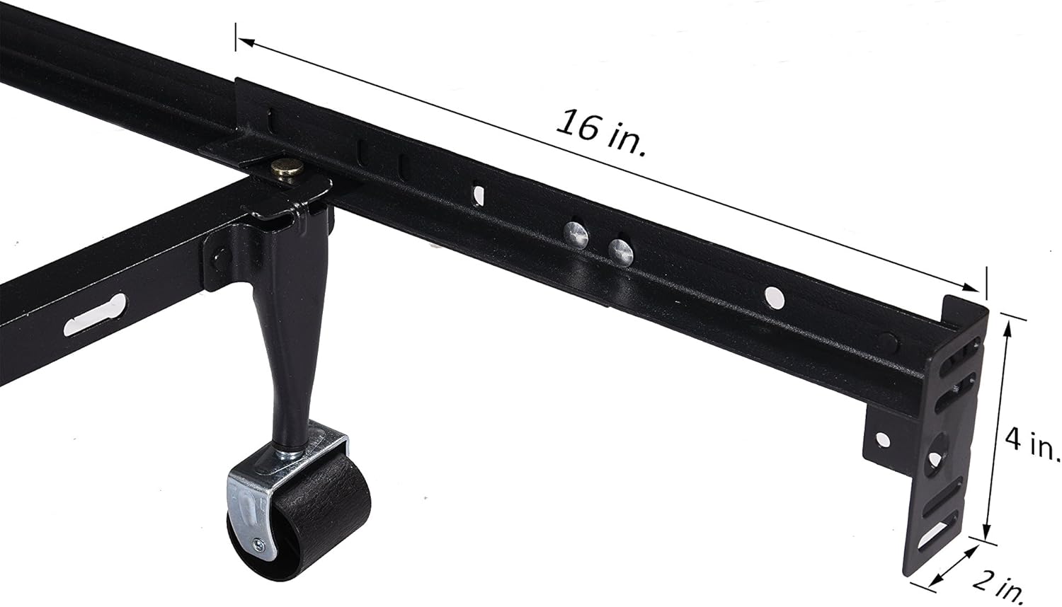 KB Designs - Bed Frame Footboard Extension Brackets - Twin/Full/Queen/King, 2 Pieces, Hardware Included