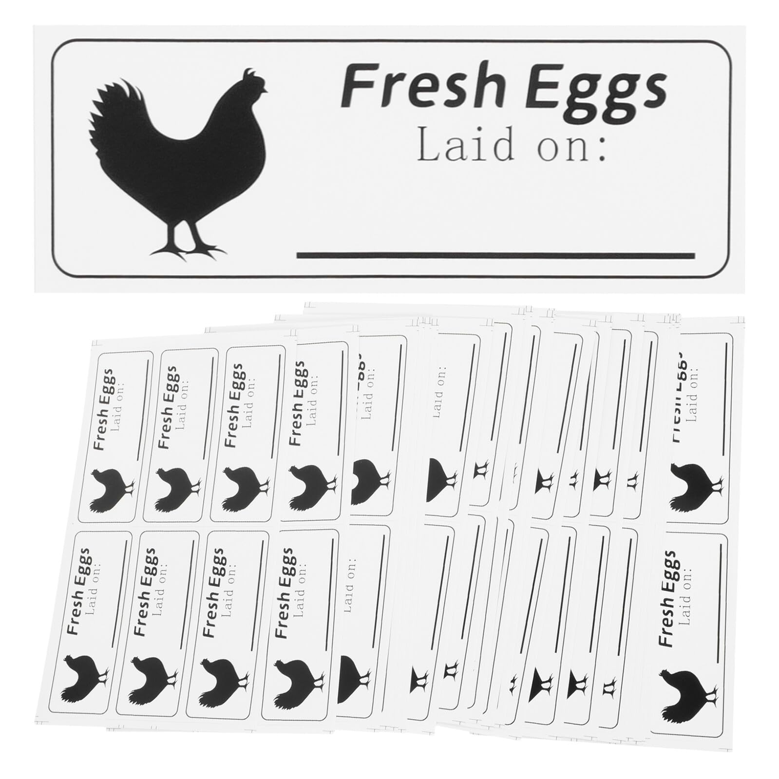 Chicken Egg Carton Date Label Stickers 120Pcs Adhesive Freshness Tags for Egg Packaging Food Safe Handwritten Use Labels Storage
