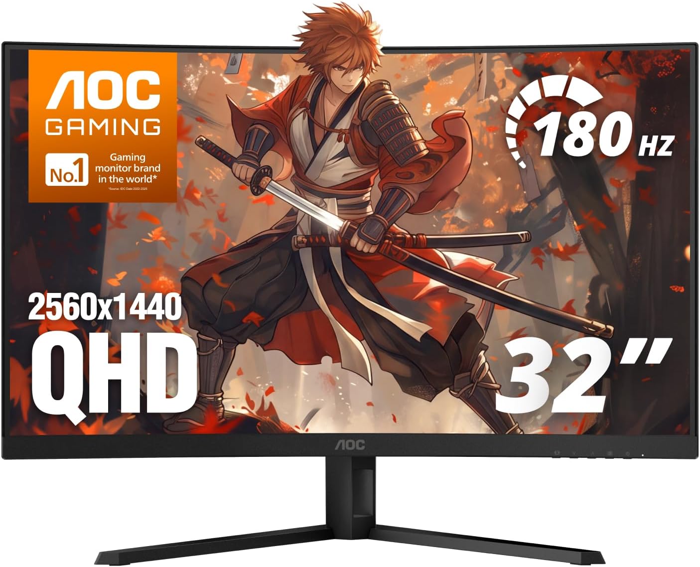 32 Inch Curved Gaming Monitor 2K QHD 180Hz VA 0.5ms HDR, CQ32G4VE
