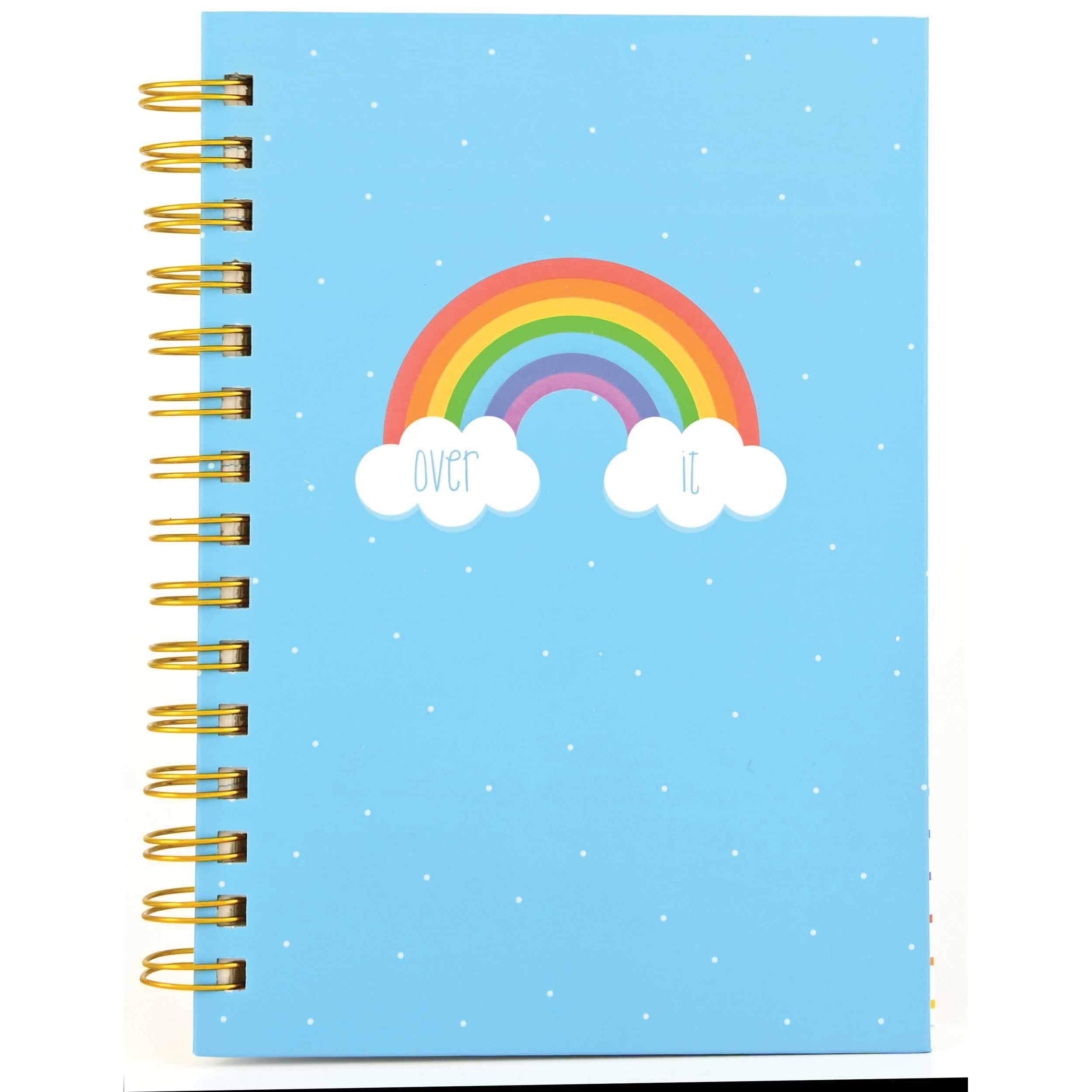 Over It Rainbow Hard Bound Journal