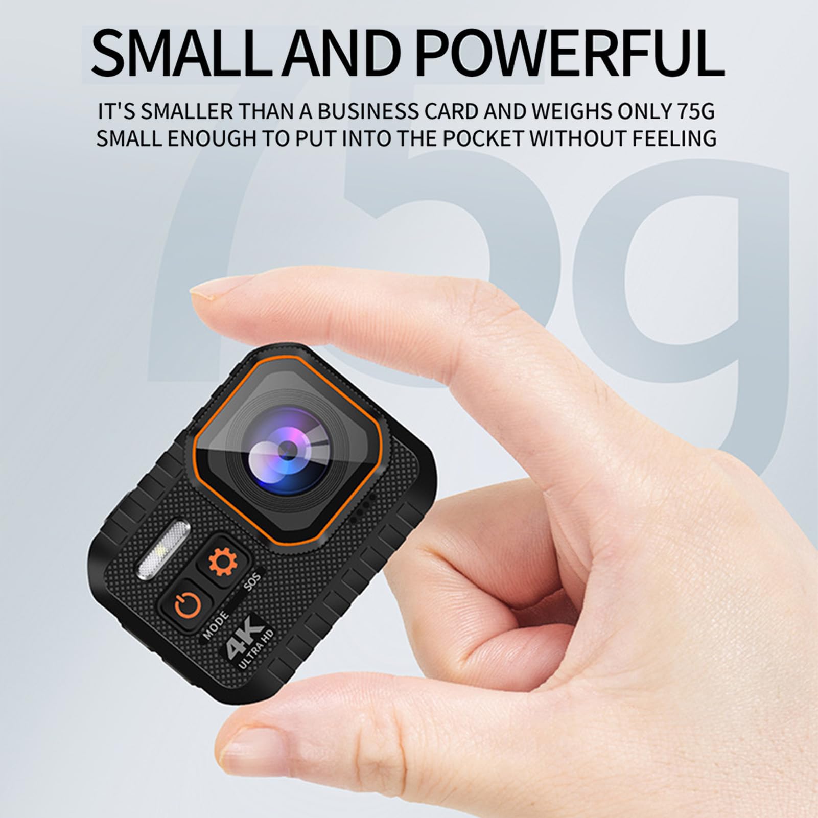 Yunseity Underwater Camera, 4K 60FPS Diving Camera with 2 Inch Screen, IP68 Waterproof Six Axes Anti Shake Floatable Digital Camera for Snorkeling Diving