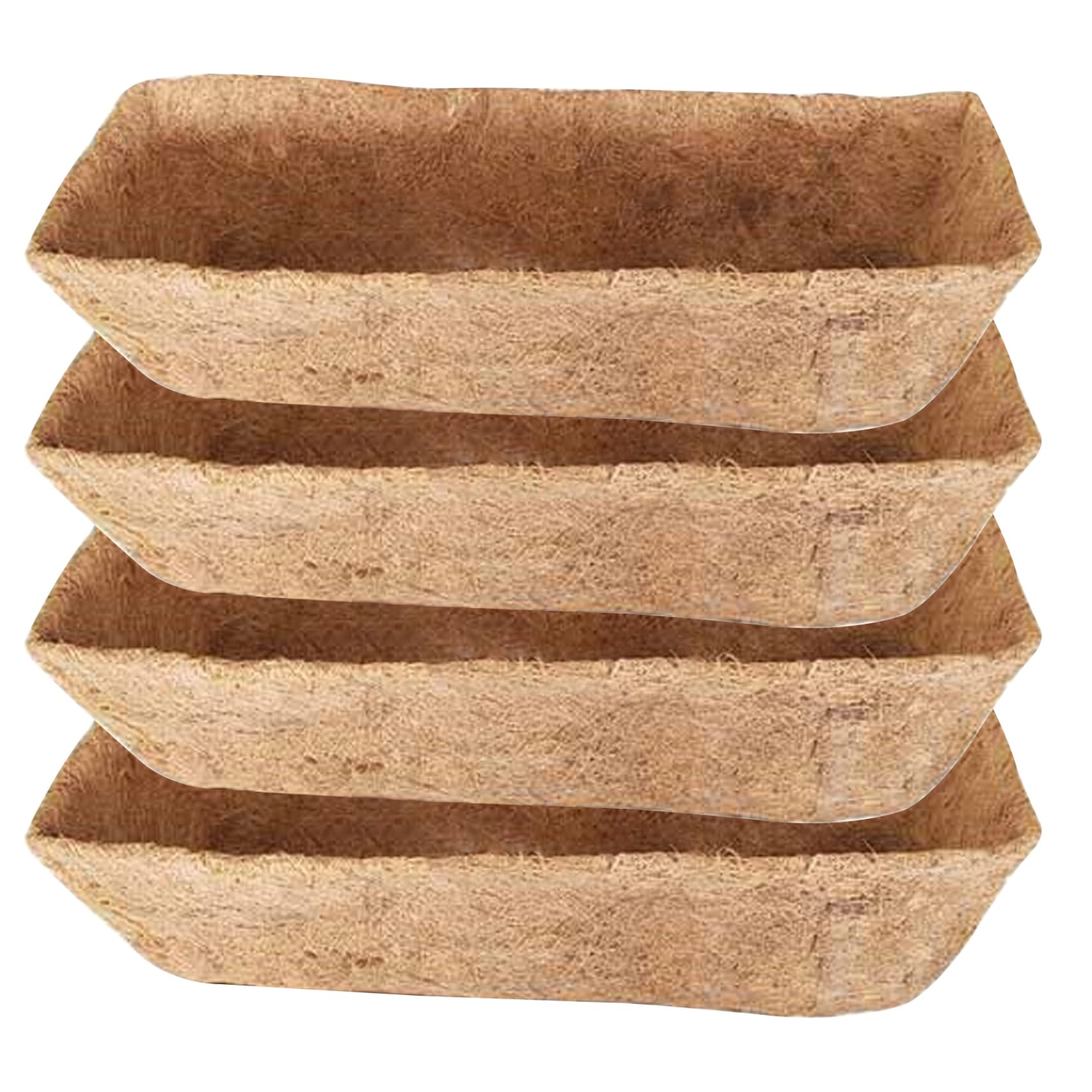 Coconut Liners for Planters Coconut Planter Liners 4PCS 30 Inch Coconut Planter Liners Breathable Coconut Fibre Flower Basket Liners Coco Planter Liner for Window Box Wall Trough Planter Large