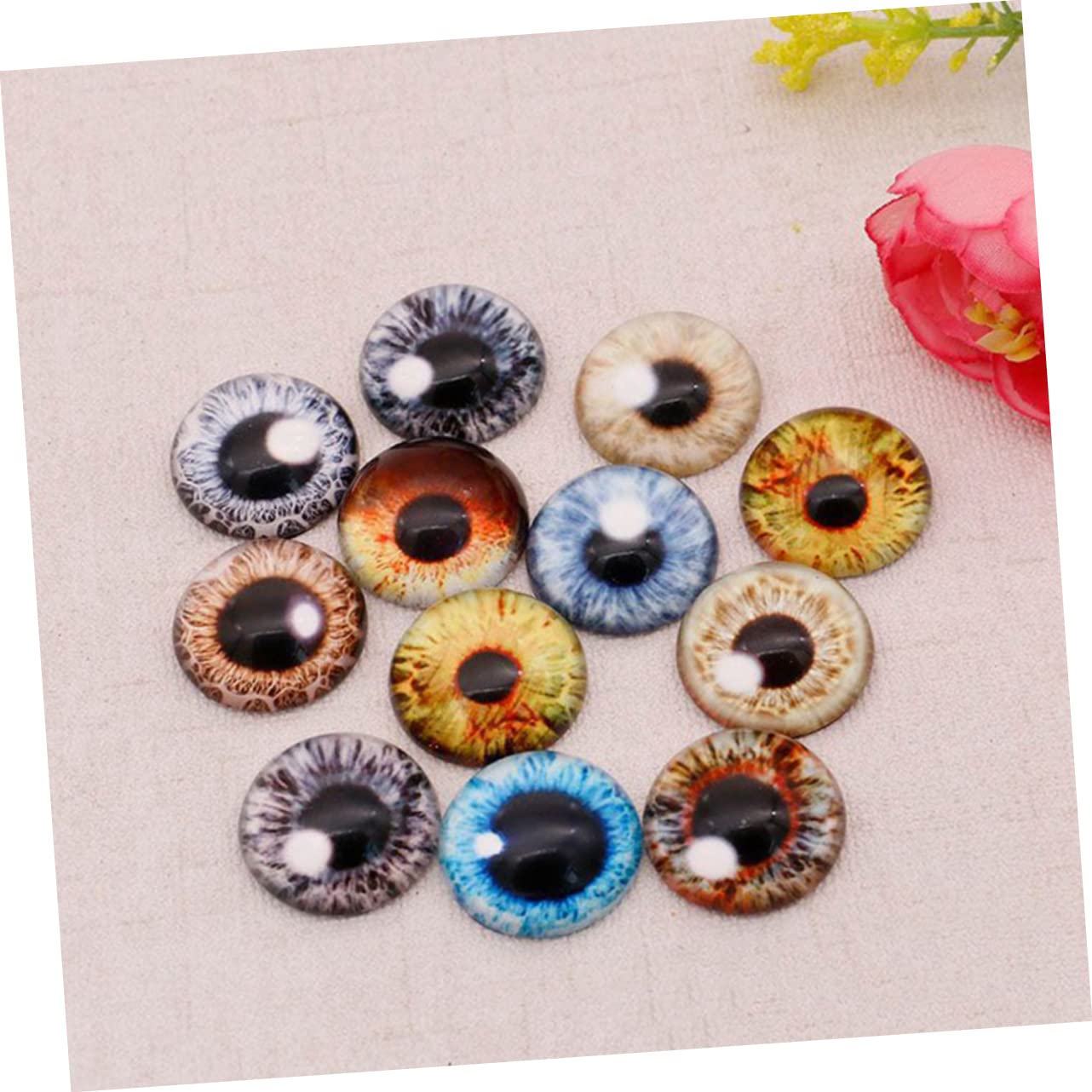 LALAFINA 100 Uds Ojos Falsos DIY Pegatina Ojos DIY Ojos De Animales Falsos DIY Para Muñeca Ojos Ojos De Simulación