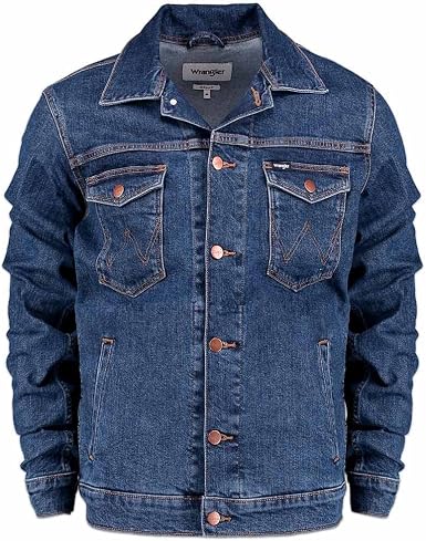 Amazon.com: Wrangler para hombre Regular botón de cobre ajuste a medida  chamarra Vaquera – 2 x l : Ropa, Zapatos y Joyería