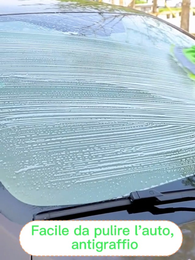 Spazzola Pneumatici Manico Lungo Kit Pulizia Auto ARTIPOLY Con Asta Estendibile Fino A 3,7 M - Spazzola Morbida, Lavavetri, Guanto E Testa Microfibra Spazzola Morbida Per Auto