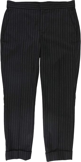 Amazon.com: Ralph Lauren Pantalones de vestir a rayas para mujer, negro, 4  : Ropa, Zapatos y Joyería